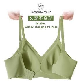 Oxygen Bra, Invisible-buckle + Adjustable Shoulder Straps + Thai Latex Span Seamless Comfortable YONIACY B0082 - Green - Image 9