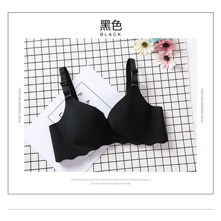 Push Up Bra Wireless Seamless Comfortable Women Bra B0007 - Black - Image 1