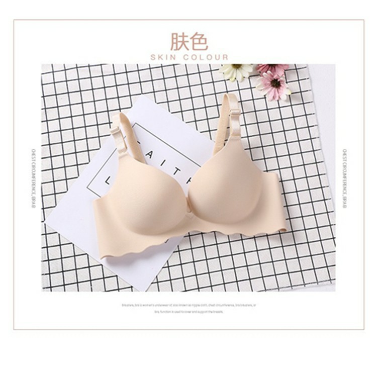 Push Up Bra Wireless Seamless Comfortable Women Bra B0007 - Skin - Image 1