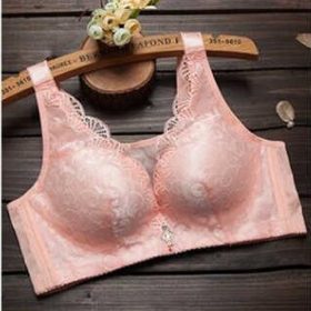 Women Side Support Push Up Bra Full coverage Bra Bralette Plus Size B0014 - Pink