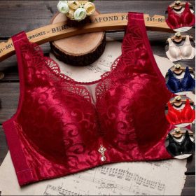 Women Side Support Push Up Bra Full coverage Bra Bralette Plus Size B0014 - Rose