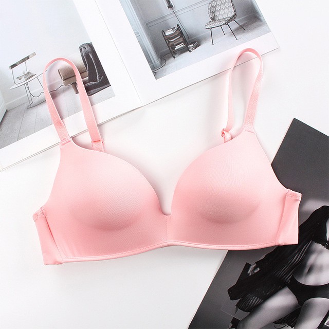 Summer Light Push Up Seamless Comfortable Women Bra B0040 - Pink - Image 1