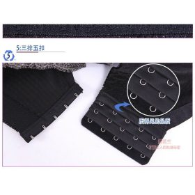 Women Side Support Boost Push Up Embroidery Bra Underwire Adjustable Bra C CUP B0003 - Black - Image 6