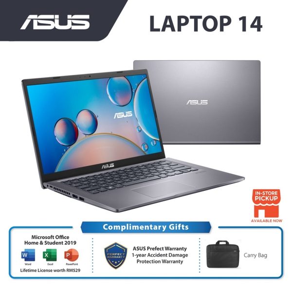 ASUS A416J-ABV1235TS (Intel i3-1005G1 4GB 256GB SSD Intel UHD Graphics 620 HD 14" ) - Grey