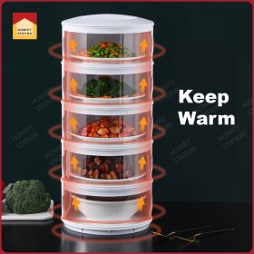 Food cover Transparent Stackable Food Insulation Cover Thicken Dustproof Home Kitchen Refrigerator Insulation Dish Cover - Image 3