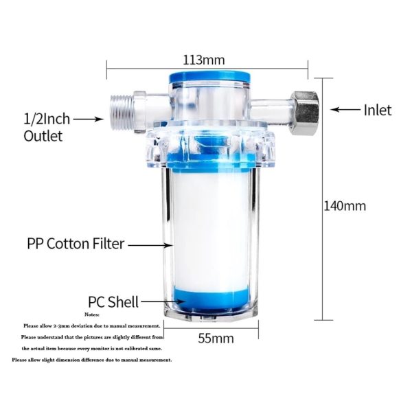 Water Purifier Filter Cartridge Washing Machine Water Tap Shower Filter for Home