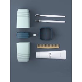 Portable Toothbrush Storage Box Organizer for Travel Toothpaste Toothbrush Holder Cover - Grey - Image 4