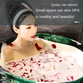 Six-Layer Thickened Girl Heart Folding Bathtub Adult Household Plastic Non-Inflatable Bath - Whale - Image 5