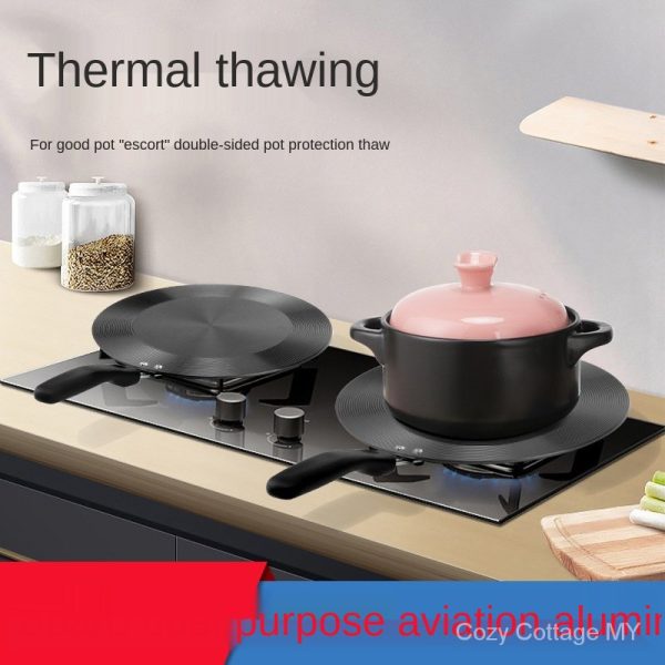 Cozy Cottage Anti Scalding Heat Diffuser for Gas Stove With Handle Heat Conduction Plate Pot Holder Defrost Tray Heating Thawing Board