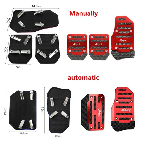 Automatic Series Brake Gas Pedal Car Non-slip Pedal Manual / Auto Car Brake Clutch Accelerator Antiskid Gas Foot Treadle