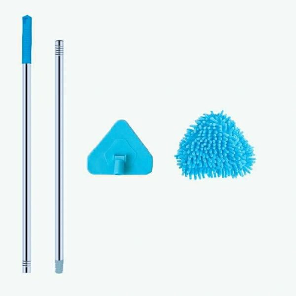 Cozy Cottage 100cm Splicing Triangular Ceiling Mop Lazy Cleaning Wall Mop Kitchen Bathroom Living Room Floor Wipe
