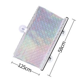 Car Retractable Sun Shade Curtain Car Front Side Window Sunshade Anti UV Shade Window Roller Blinds - Black /Silver - Image 11