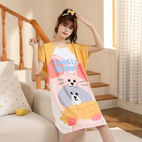 Plus Size Pajamas Women Cartoon Sleepwear Nightwear Sleeping Dress - 30533