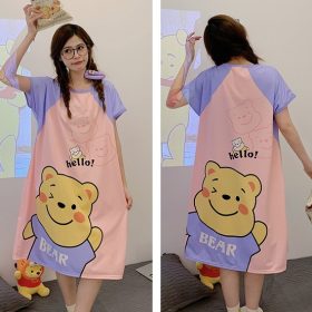 Plus Size Pajamas Women Cartoon Sleepwear Nightwear Sleeping Dress - 30514