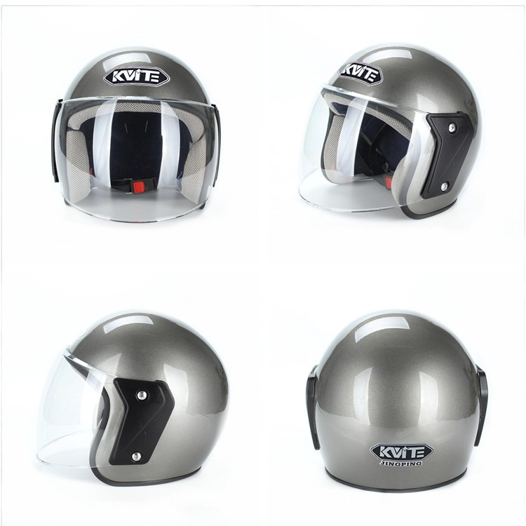 Universal Motorcycle Helmet Half Helmet Electric Motorbike Helmet Motor Half Cut Helmet - Grey - Image 1