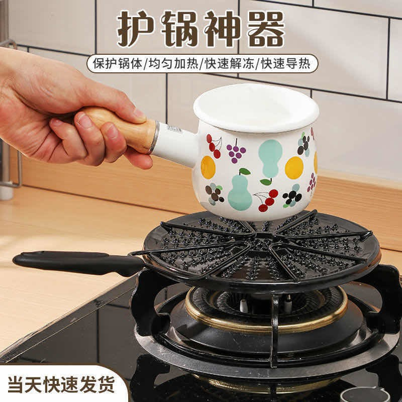 Cozy Cottage Anti Scalding Heat Diffuser for Gas Stove With Handle Heat Conduction Plate Pot Holder Defrost Tray Heating Thawing Board - Image 14