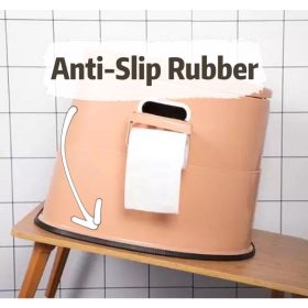 Heavy-Duty Portable Toilet Bowl Adult Pregnant Women Elderly Mobile - Grey - Image 3