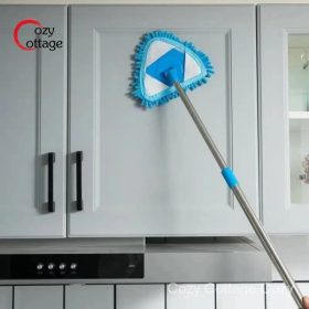 Cozy Cottage 100cm Splicing Triangular Ceiling Mop Lazy Cleaning Wall Mop Kitchen Bathroom Living Room Floor Wipe - Image 3