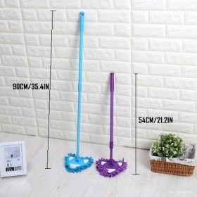 132cm Chenille Extendable Triangle Mop Ceiling Window Rotary Cleaning Wall Floor Mop Head Clothes Swob Mops - Blue - Image 3