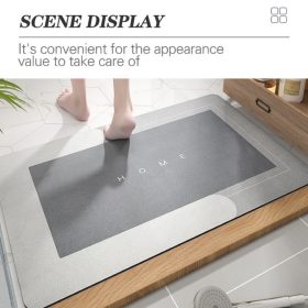 Diatom Cartoon Toilet Floor Mat Absorbent Pad Non-slip Carpet Bathroom Floor Mat - Shiba - Image 5