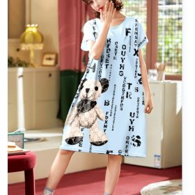 Plus Size Pajamas Women Cartoon Sleepwear Nightwear Sleeping Dress - 30567
