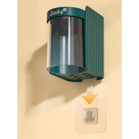 Wall Mounted Magnetic Cup Toothbrush Holder Toothpaste Holder Bathroom Toilet - White - Image 6