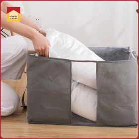 Large Storage Bag for Clothes Quilt Duvet Laundry Pillows convenient Travel - H-CSB-Blue - Image 6