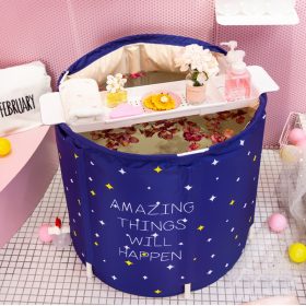 Six-Layer Thickened Girl Heart Folding Bathtub Adult Household Plastic Non-Inflatable Bath - Whale - Image 4