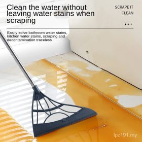 Magic Broom Wet and Dry Cleaning Tile Floor Glass Wiper Household Non-Stick Hair Retractable Silicone Scraper - White - Image 6