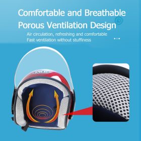 Universal Motorcycle Helmet Half Helmet Electric Motorbike Helmet Motor Half Cut Helmet - Blue - Image 4