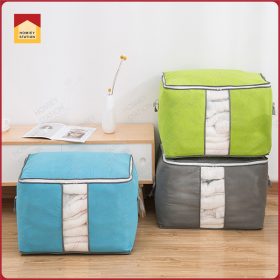 Large Storage Bag for Clothes Quilt Duvet Laundry Pillows convenient Travel - H-CSB-Blue - Image 3