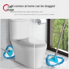 Cozy Cottage 100cm Splicing Triangular Ceiling Mop Lazy Cleaning Wall Mop Kitchen Bathroom Living Room Floor Wipe - Image 5