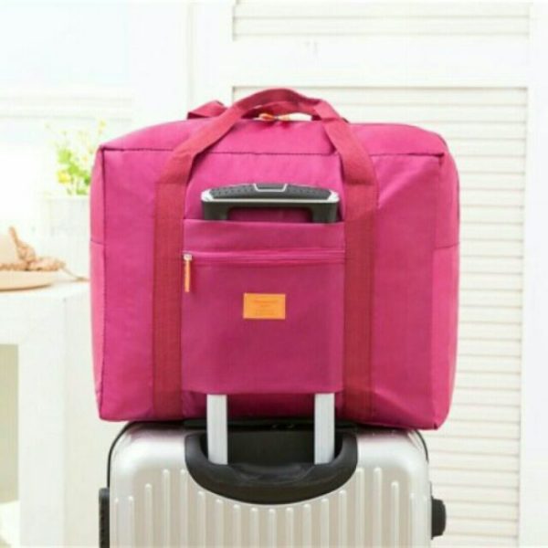 My Happy Travel Foldable Waterproof Luggage Bags Tote Duffel Bag - Maroon