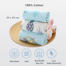 Baby Handkerchief 6 layer Cotton Soft Six Layers Gauze Newborn Baby Towel Wash Cloth 29*29 cm (B01) - Music Giraffe - Image 6
