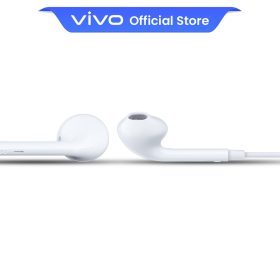 VIVO XE160 Earphone Half In-Ear Professional Tuning Technology In-line Control Remote & Mic 3.5mm Universal Compatible - White - Image 4