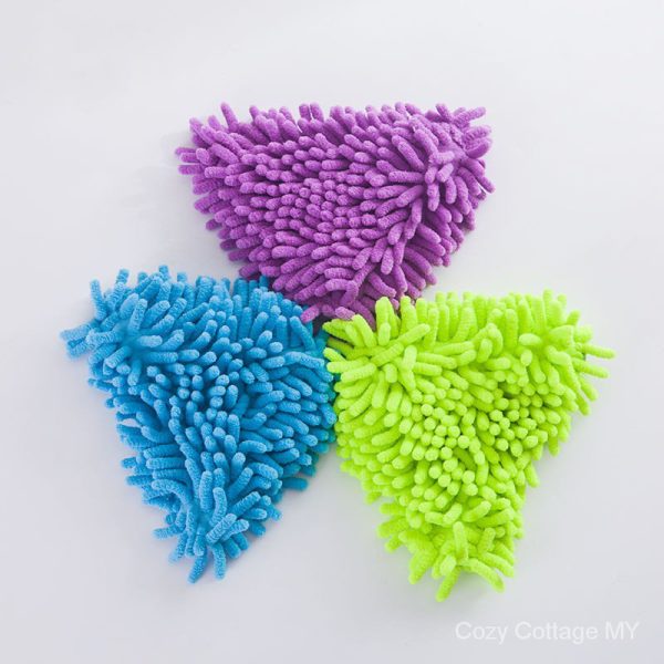 Cozy Cottage Chenille Triangle Mop Replacement Head Mop Cloth Multifunction Dusting Brush Mini Mop Head