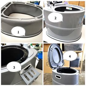 Heavy-Duty Portable Toilet Bowl Adult Pregnant Women Elderly Mobile - Grey - Image 4