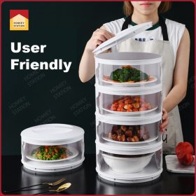 Food cover Transparent Stackable Food Insulation Cover Thicken Dustproof Home Kitchen Refrigerator Insulation Dish Cover - Image 7