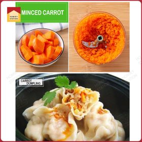 500ml / 1000ml Mini Chopper Stainless Steel Blade Pull Speedy Chopper Cutter Grinder Mincer Masher Shredder - White - Image 7