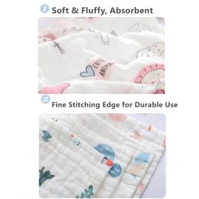 Baby Handkerchief 6 layer Cotton Soft Six Layers Gauze Newborn Baby Towel Wash Cloth 29*29 cm (B01) - Music Giraffe - Image 7