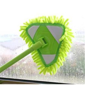 132cm Chenille Extendable Triangle Mop Ceiling Window Rotary Cleaning Wall Floor Mop Head Clothes Swob Mops - Blue - Image 9