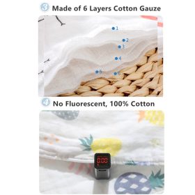 Baby Handkerchief 6 layer Cotton Soft Six Layers Gauze Newborn Baby Towel Wash Cloth 29*29 cm (B01) - Music Giraffe - Image 8