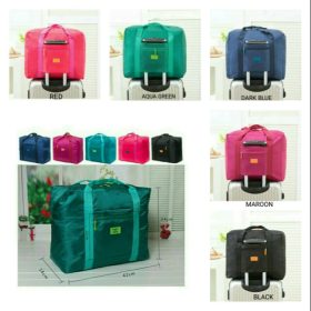 My Happy Travel Foldable Waterproof Luggage Bags Tote Duffel Bag - Maroon - Image 3