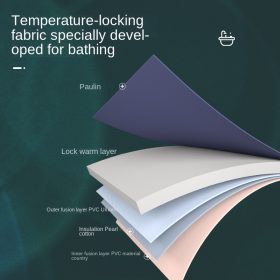 Six-Layer Thickened Girl Heart Folding Bathtub Adult Household Plastic Non-Inflatable Bath - Whale - Image 9