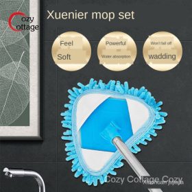 Cozy Cottage 100cm Splicing Triangular Ceiling Mop Lazy Cleaning Wall Mop Kitchen Bathroom Living Room Floor Wipe - Image 8