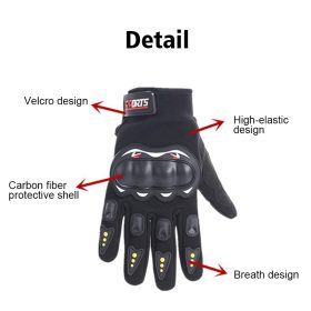 Motorcycle Gloves Touch Screen Motorcycle Riding Glove Hand Gloves Motorbike Racing Gloves Sport Gloves - Red - Image 8