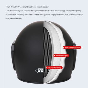 Universal Motorcycle Helmet Half Helmet Electric Motorbike Helmet Motor Half Cut Helmet - Blue - Image 9