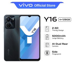VIVO Y16 Smartphone 2.5D Trendy Design, 5000mAh Battery, AI Dual Rear Camera, Side Fingerprint - Stellar Black - Image 5