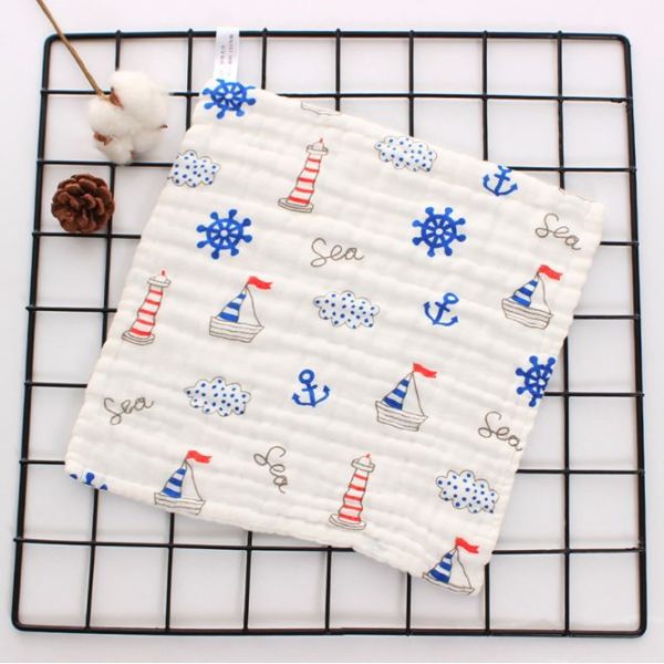 Baby Handkerchief 6 layer Cotton Soft Six Layers Gauze Newborn Baby Towel Wash Cloth 29*29 cm (B01) - Seaship