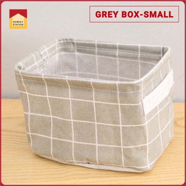 Laundry Basket Large Capacity Clothes Laundry Basket Foldable Storage Basket - Grey Box (Small)